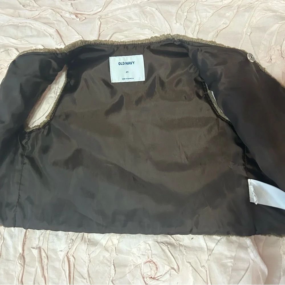 Old Navy Faux Brown Fur Vest GU Size 4T